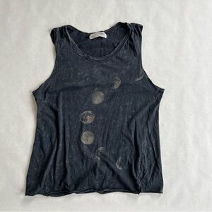 Project Social T Phases of the Moon Black Tank Top Women’s Size Large